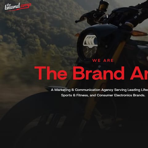 The Brand Amp website home page.